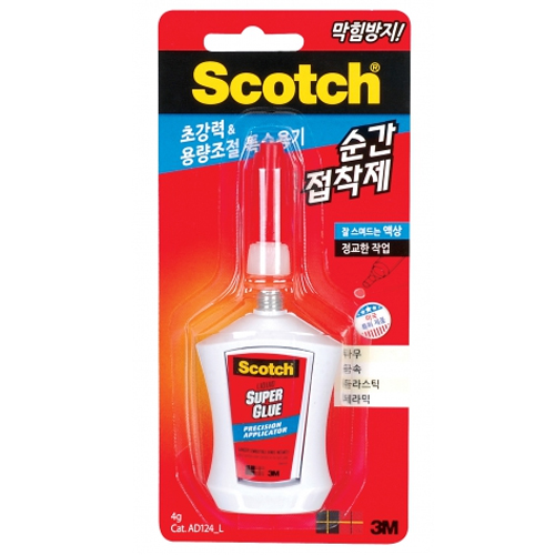 3M 스카치 순간접착제 AD124-L 4g (1개)_이미지