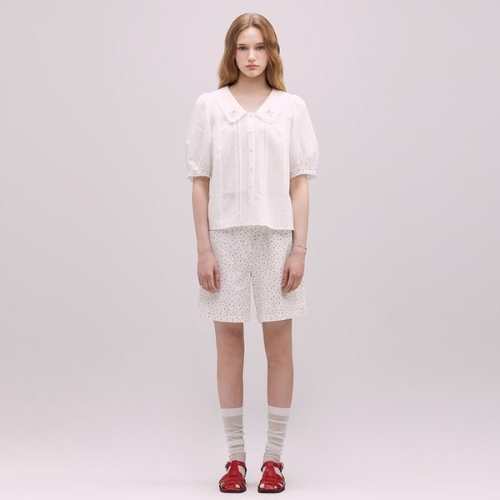  써스데이아일랜드 여성 카라 포인트 셔츠 블라우스 T244MBL252W