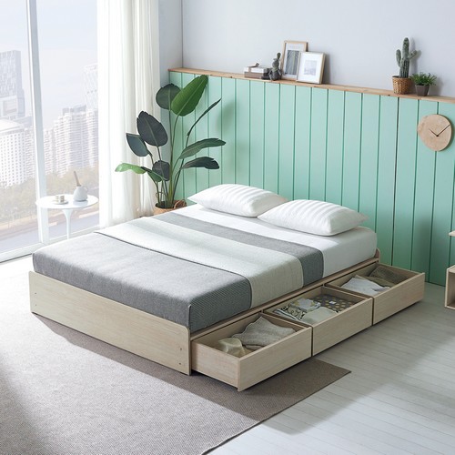 규수방 오피스 서랍형 침대 S (자가드본넬)