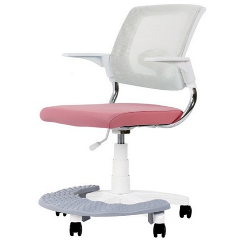 빅퍼스  에듀플러스 화이트 의자 (발받침포함)