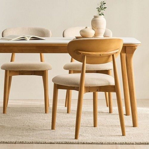 나폴리 원목 디자인 의자