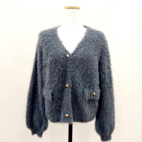 포커스 금장털V넥 가디건_FW5K3KC3279