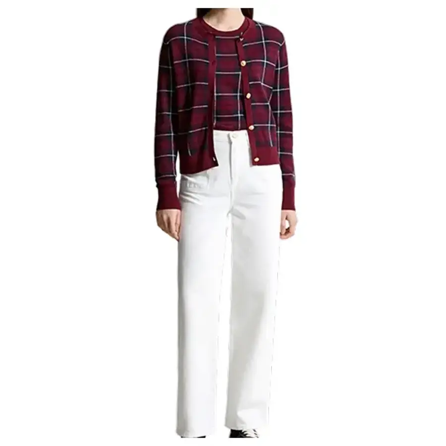 타미힐피거 TOMMY HILFIGER 타탄체크 플래그 가디건 T22F9KCD092WT10KX 315776