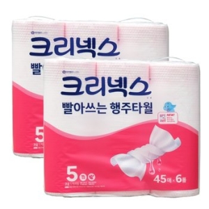 크리넥스 빨아쓰는 위생행주 핑크 45매 (6입)