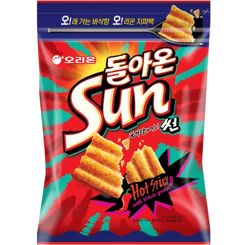 오리온 태양의 맛 썬 핫스파이시맛 대용량 지퍼백 273g 포장과정 동영상 제공