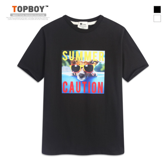 탑보이 CAUTION 반팔 티셔츠 MD139_이미지