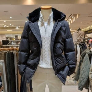 신성통상 올젠 남성 덕다운 레빗 퍼 패딩파카_1202FP