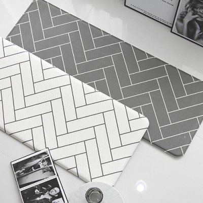 데코뷰 모던 헤링본 양면쿠션 주방매트 (120x45cm)_이미지
