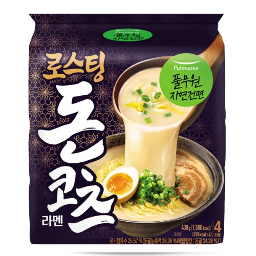 풀무원  로스팅 돈코츠라멘 순한맛 109.5g (4개)