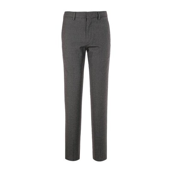 헤지스 브라운 체크 슬림핏 스트레이트 팬츠 HZP06D401BW_이미지