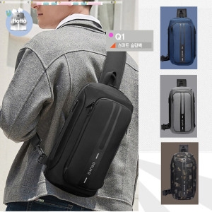 튼튼한 남성 슬링백 잠금장치 usb 힙색 백 출근 여행 여권 정장 보조가방 학생 캐주얼 핸드폰