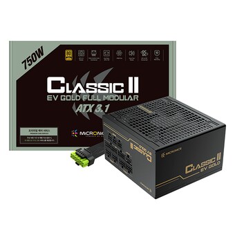 마이크로닉스 Classic II EV <b>750W</b> 80PLUS골드 풀모듈러 ATX3.1