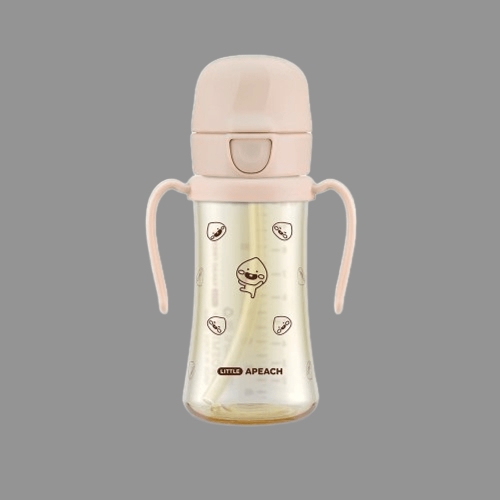 그로미미 PPSU 리틀 어피치 300ml 빨대컵 스윗피치 (1개)_이미지