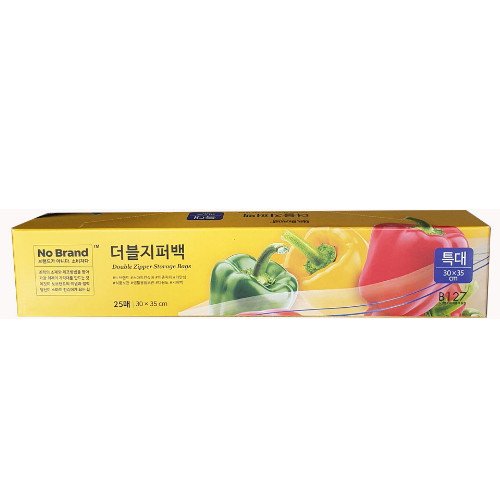 이마트 노브랜드 더블 지퍼백 특대형 30x35cm 25매 (1개(25매))_이미지