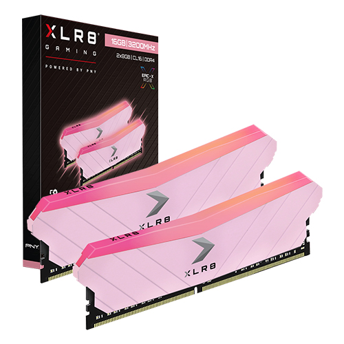 PNY XLR8 DDR4-3200 Gaming EPIC-X RGB 핑크 패키지 (16GB(8Gx2))_이미지