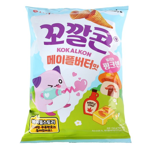 X 메이플스토리 꼬깔콘 메이플버터맛 134g