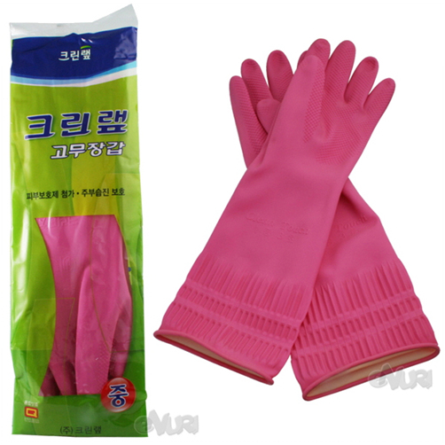 크린랲 고무장갑 (중) (3켤레)_이미지