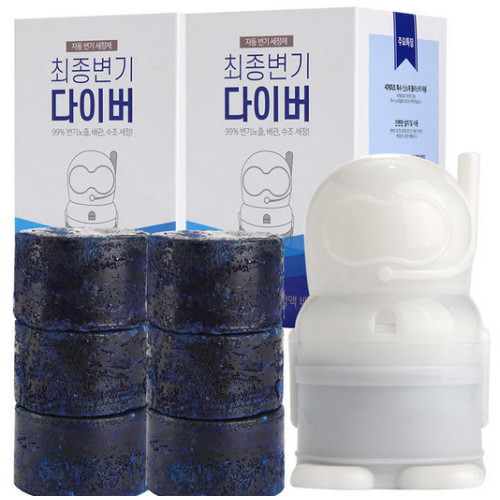 소다스쿨 자동변기세정제 최종변기 다이버 본품 2p + 리필 6p 세트 1세트_이미지