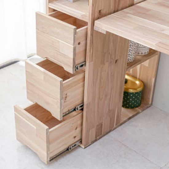 리버퍼니쳐 마쵸 아카시아원목 2인용 3단서랍장책장 책상  (2600x600)_이미지