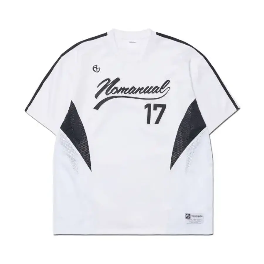 노매뉴얼 NOMANUAL SWEEP BASEBALL JERSEY 저지 화이트 185598