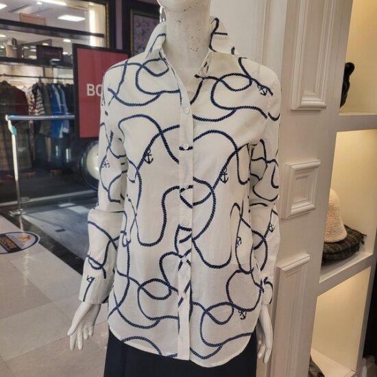 BCBG 로프 프린트 블라우스 B4B3B409_이미지