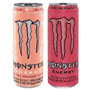 코카콜라음료 몬스터 에너지 피치 킨 + 파이프라인 펀치 355ml (12개)_이미지