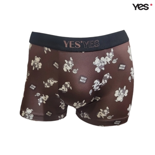 브라운 예스 YES 속옷 프렌치불독 프린트 남성 드로즈 YSMDB851_이미지