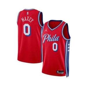 테이트 Jordan 맨즈 Tyrese Maxey 레드 Philadelphia 76ers S ment Edition Swingman.._이미지