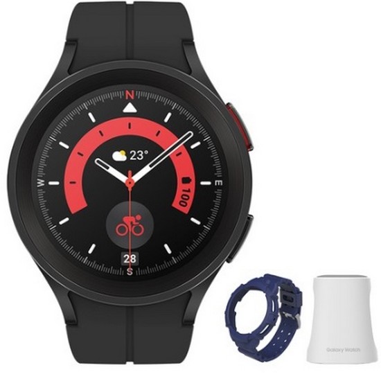 갤럭시워치5 프로 45mm 블루투스+풀커버 스타일링 팩 세트