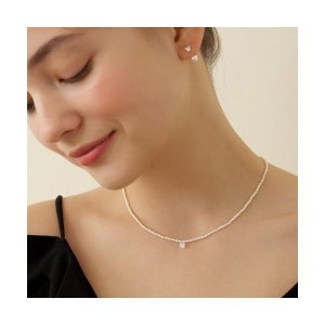타티아나 원 포인트 쁘띠 진주 목걸이_NZ1156_이미지