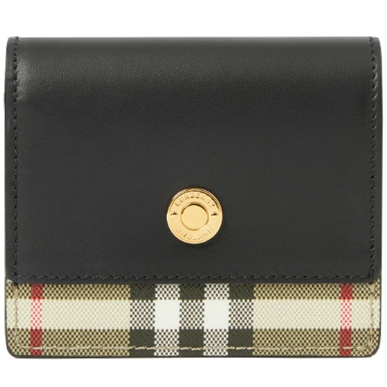 버버리 빈티지 체크 레더 스몰 반지갑 8062285