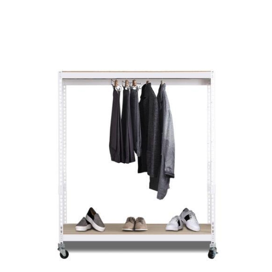 스피드랙 이동식행거 2단1봉 트롤리 시스템행거 1100x400 (150cm(높이))_이미지