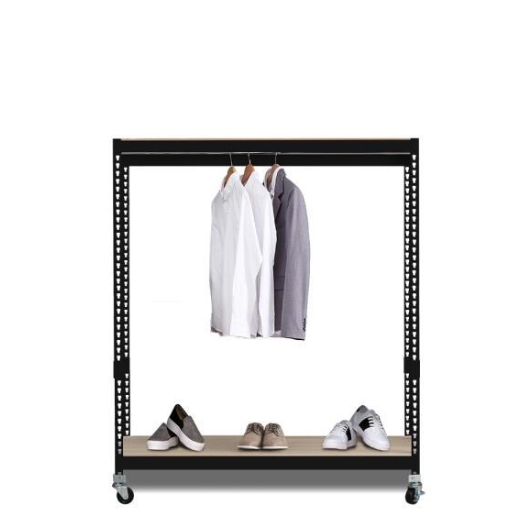 스피드랙 이동식행거 2단1봉 트롤리 시스템행거 1100x400 (150cm(높이))_이미지