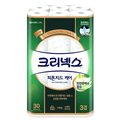 크리넥스 피톤치드 케어 27m (30롤)이미지입니다. 누르면 해당 게시물로 새창이동합니다.
