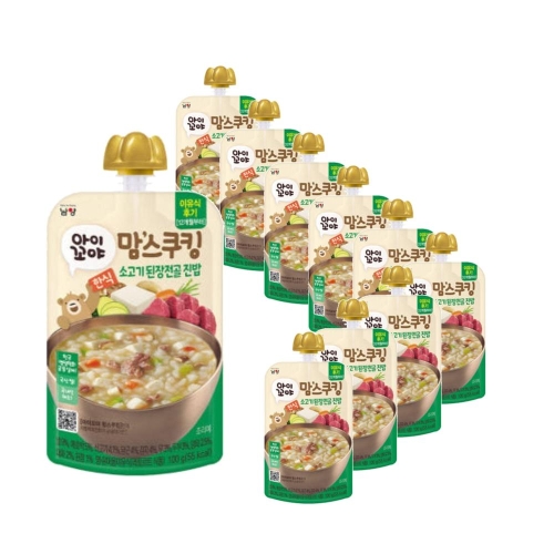 맘스쿠킹 소고기된장전골 진밥 100g