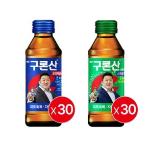 해태음료 영진 구론산 바몬드 오리지널액 150ml 30개 + 스파클링 150ml 30개