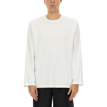 헬무트랑 헬멧 LANG T 셔츠 WITH 로고 O06HM511100 0 T