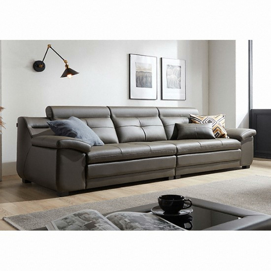 동서가구 루엘 라텍스탑 이태리 천연가죽 소파 4인용 (스툴별도)_이미지