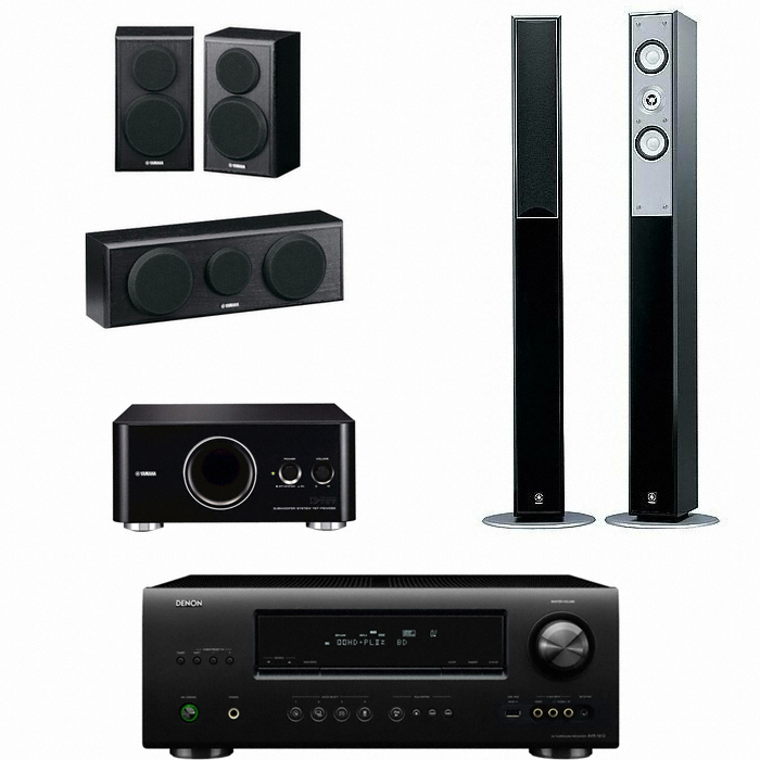 야마하 NS-125FP 5.1채널 + 데논 AV리시버 (AVR-1612, YST-FSW050)_이미지