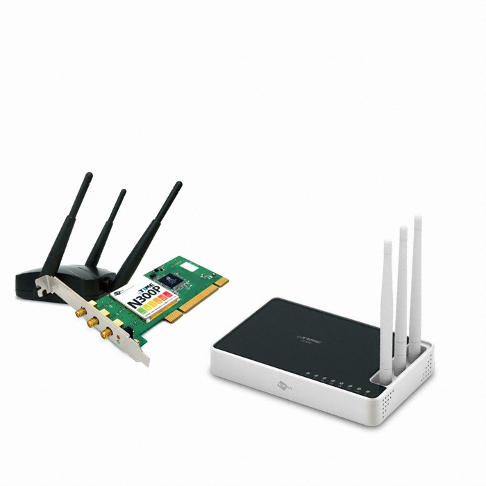 EFM ipTIME N704 공유기 패키지 (+ N300P PCI 무선랜카드)_이미지