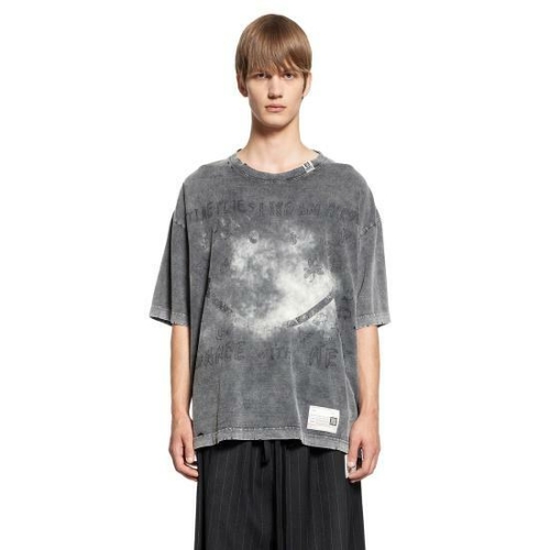 메종 H71 미하라야스히로 a14ts622 black 남성 티셔츠 탑 반팔티 폴로티 로고 상의 나시 MAISON MIHARA Y.._이미지