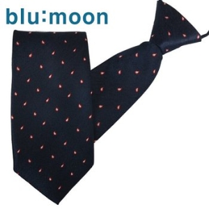 블루문 블루문 블루문 자동 지퍼넥타이 - 미러페이즐리 네이비레드 P000319779_이미지