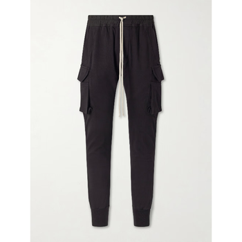 릭오웬스 DRKSHDW BY Black Mastodon Tapered Cotton Blend Jersey Sweatpants TP5..