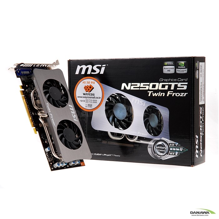 지포스 GTS250 N250GTS O.C 512MB Twin Frozr 웨이코스