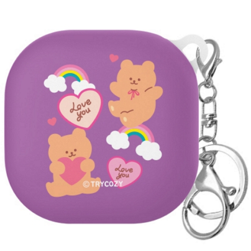 갤럭시 버즈 프로/라이브 러브베어패턴 하드 케이스