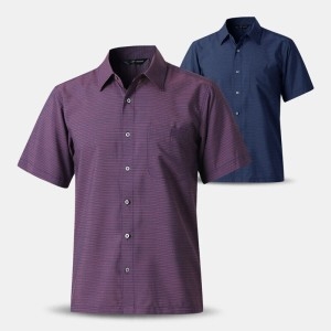 아즈바이 남성 대나무 인견 반팔 남방 셔츠 YDS24 중년 아빠옷791218_이미지