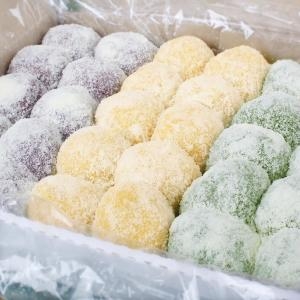 미소푸드 삼색두텁떡 60gx30개 찹쌀떡 경단 호박 쑥떡_이미지