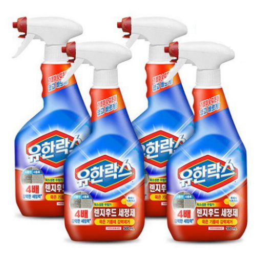 유한락스 렌지후드 세정제 500ml (4개)_이미지