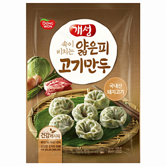 동원F&B 개성 얇은피 고기만두 1kg (3개)_이미지