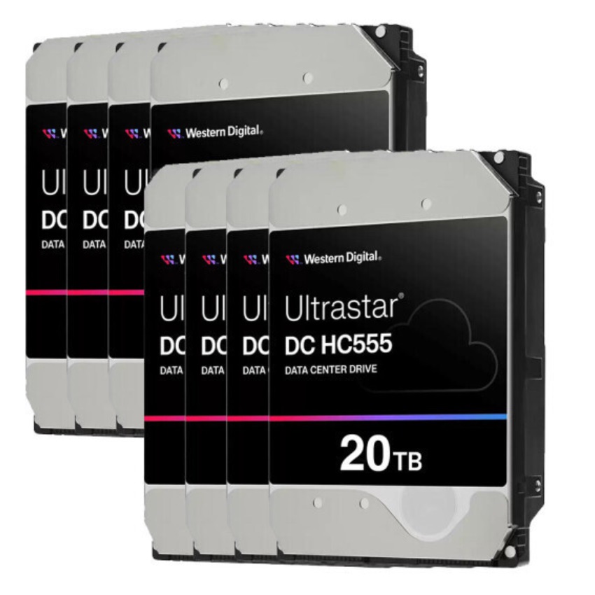 Western Digital Ultrastar DC HC555 패키지 7200/512M WUH722020CLE6L4 (8x20TB)_이미지